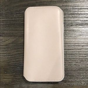 Taupe iPhone X folio wallet case